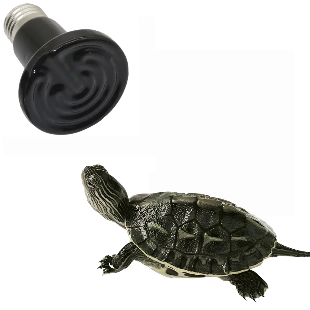 1 Pc Reptile Heat Lamp Pet Turtle Snake Lizard Ceramic Emitter Bulb 25w/50w/75w/100w Matte Far Infrared E27 Small Mini Heat Lamp