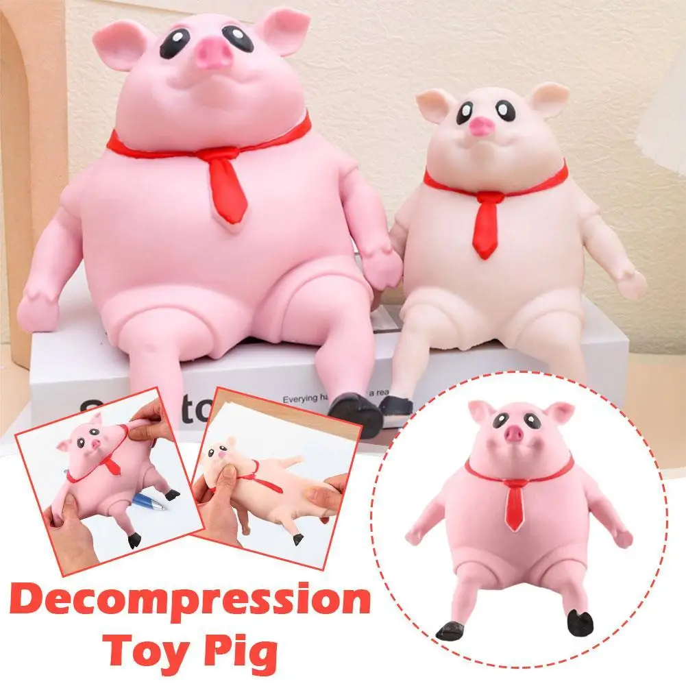 Cute Pink Pig Squeeze Fidget Toys Slow Rebound Piggy Doll Anti Stress Decompression Toy Stress Relief For Kids Gifts