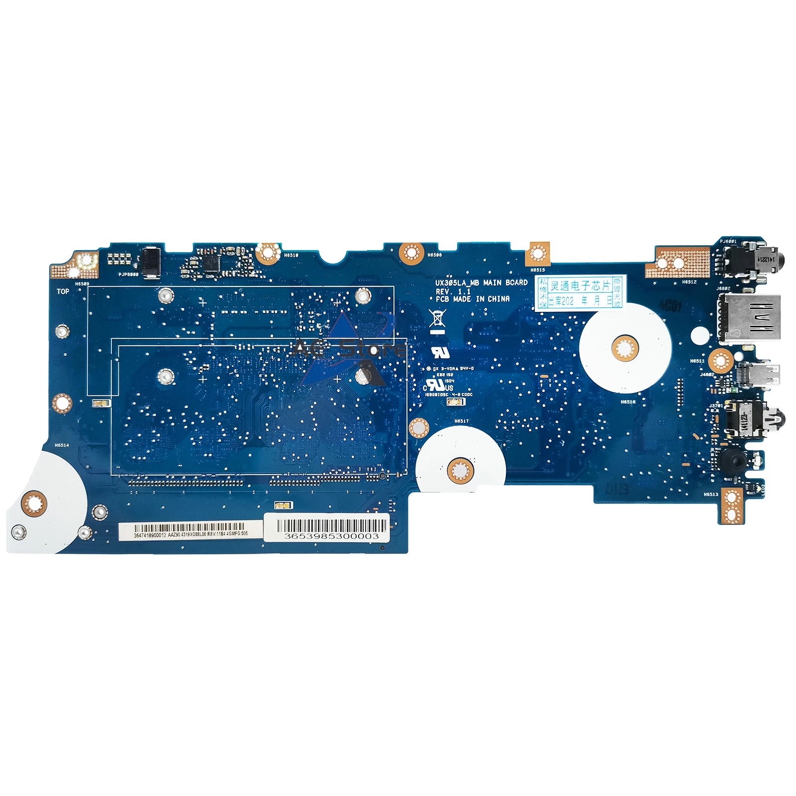 UX305L Mainboard For ASUS Zenbook UX305LA UX305 Laptop Motherboard I3 I5 I7-5th Gen 4GB/8GB-RAM MAIN BOARD