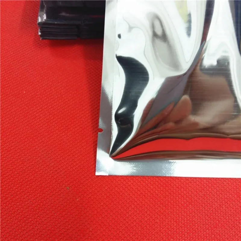 20*30cm Heat Sealing Plating Aluminum Foil Coffee Powder Storage Packing Bag Open Top Silvery Mylar Vacuum Plastic Package Pouch