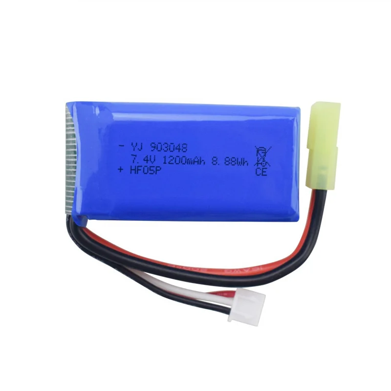 Suitable for 9301E 9302E 9303E 9300 RC Car 7.4V 1200Mah High Speed Parts Remote Control Car Battery