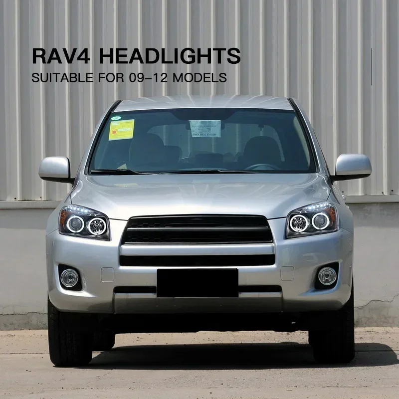 

Автомобильные светодиодные фары в сборе для Toyota RAV4 2009-2012, автоматические противотуманные фары DRL, стоп-сигнал, указатель поворота, Plug and Play