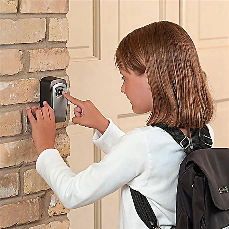

ABKD Wall Mounted Key Lock Box Digital Password Lock Office Key Safe Secret Storage Box