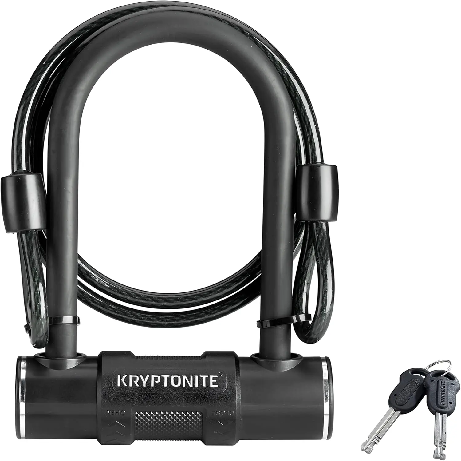 

High Security Bike U-Lock with Braided Steel Cable, Anti-Theft 12mm Shackle for Scooter Road Mountain Bikes