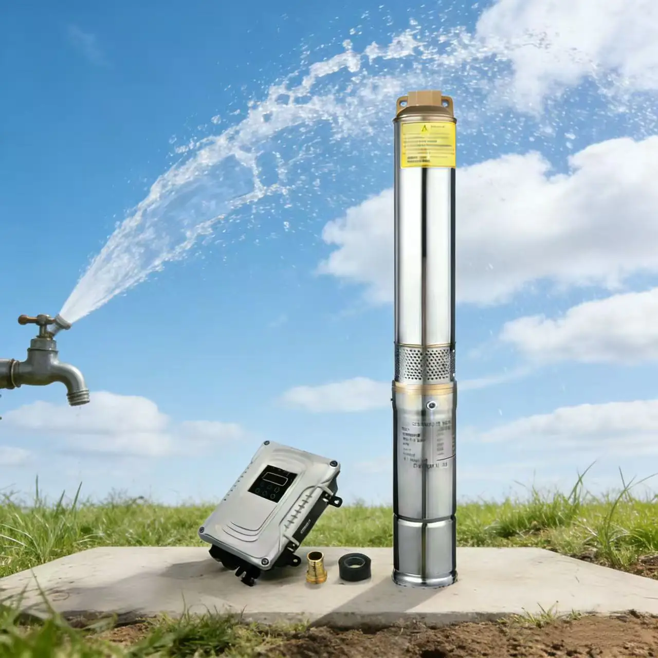 

Солнечный водопадный насос 550 Вт с контроллером MPPT для орошения рыбного пруда, небольшой солнечный фонтанный насос для наружного сада