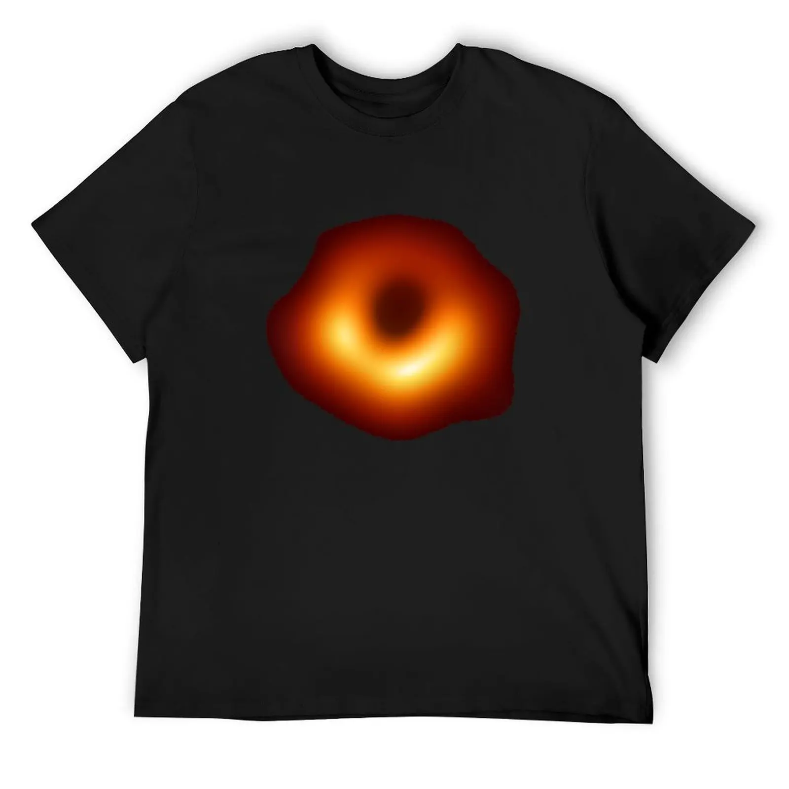 

First Picture of a Black Hole Cutout T-Shirt funny gifts plus size tops custom t shirt men clothing