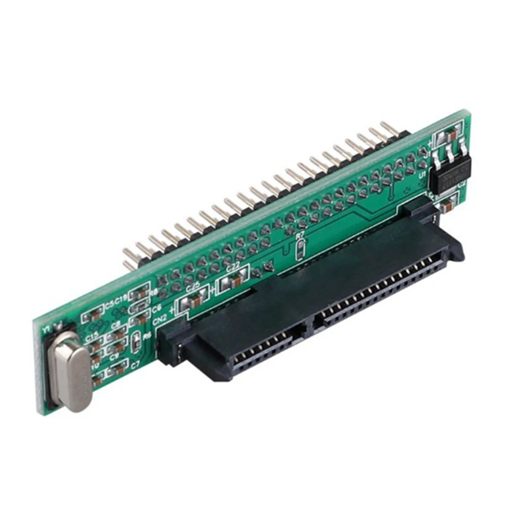 SATA para IDE SSD cartão adaptador, 2,5 "Mini cartão conversor de disco rígido, 7 + 15-Pin Feminino para 44-Pin Masculino, Suporte Hot Swap, ATA 66, 100, 133