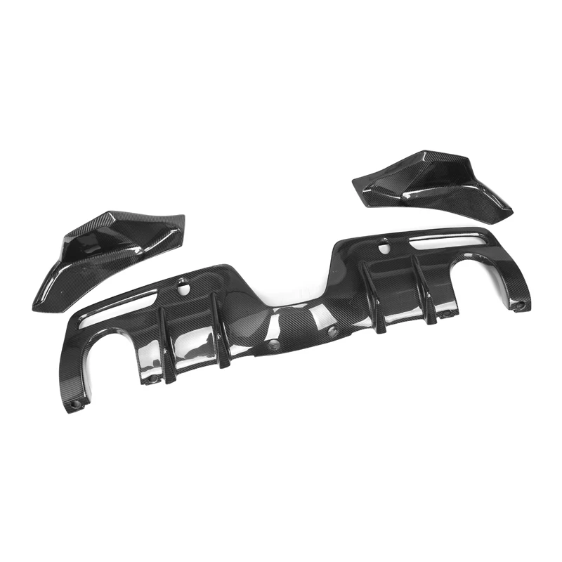 

3 PCS V Style Carbon Fiber Rear Splitter Trim With Rear Diffuser for A90 Supra 2019+ Replacement Rear Bumper Kit