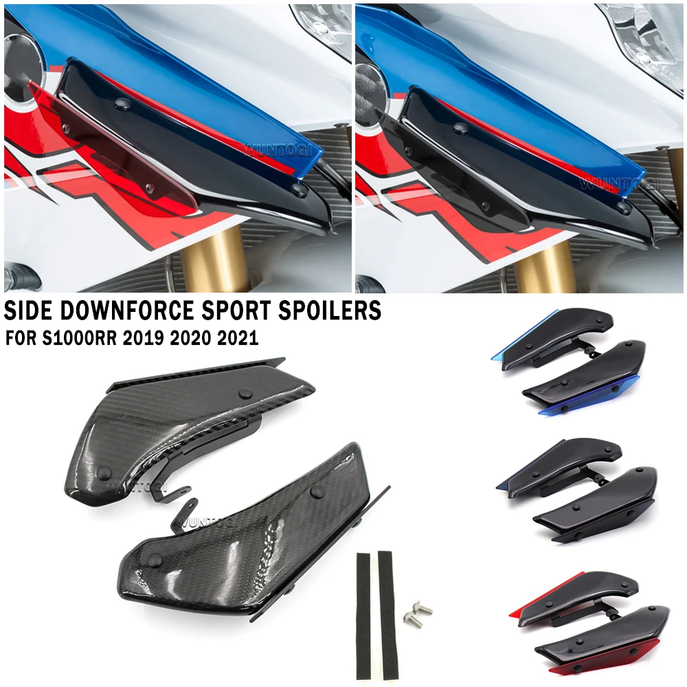 

Fit For BMW S1000RR S1000 S 1000 RR 2021 New Motorcycle Side Downforce Sport Spoilers Aerodynamic Fixed Winglet Fairing Wing Kit