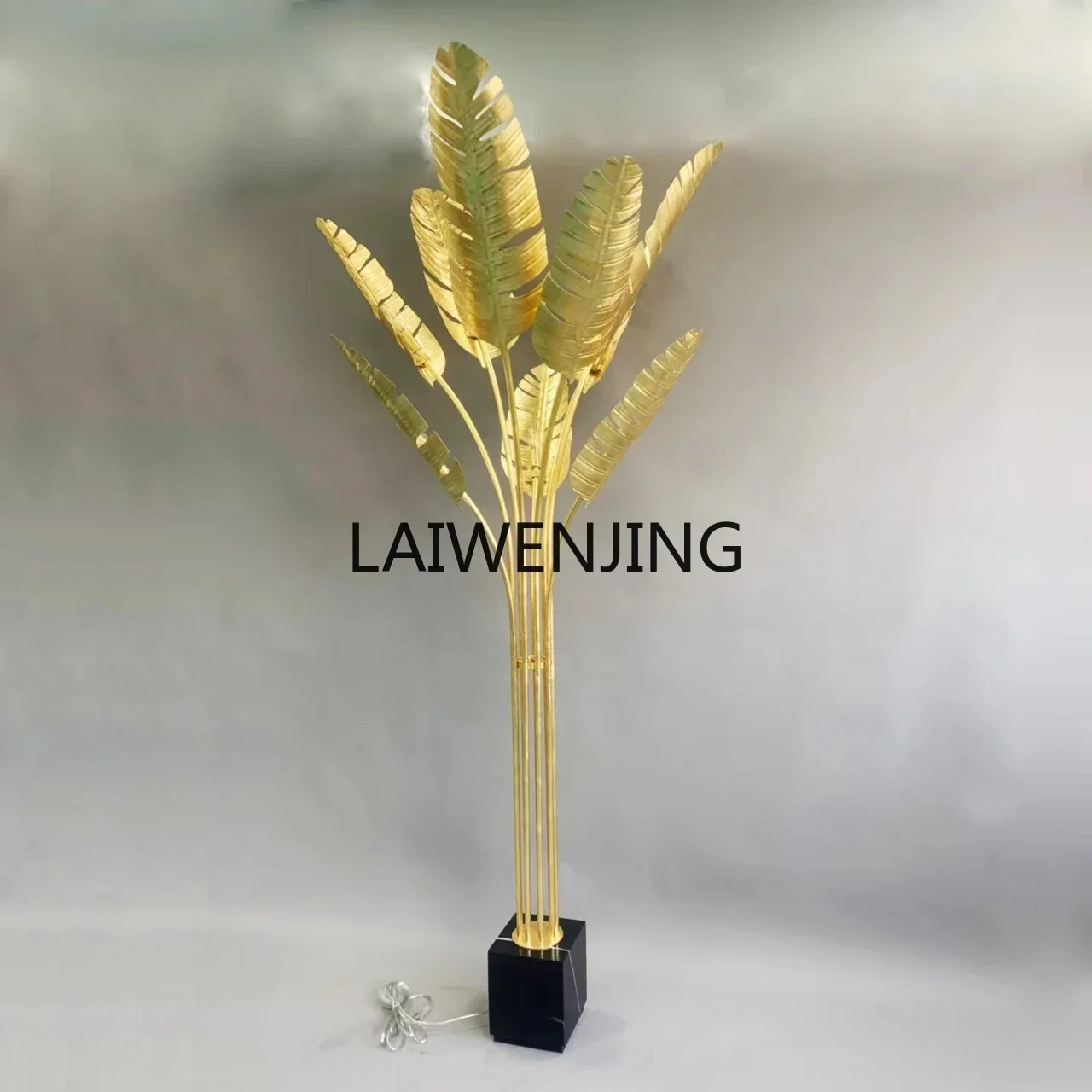 MJY retro banana leaf hotel model room hall villa floor luminous ornament