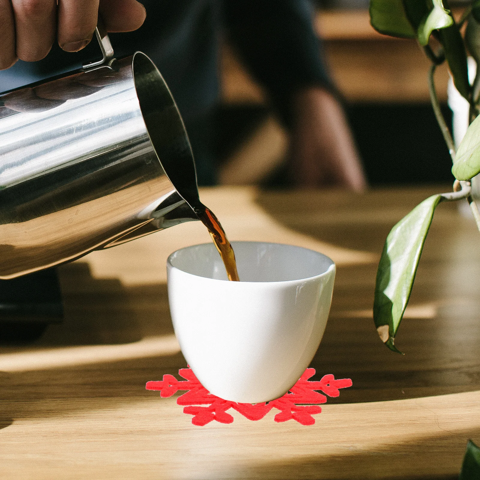 

Cup Mat Felt Coaster Cup Pad Xmas Felt Coaster Coaster for Home