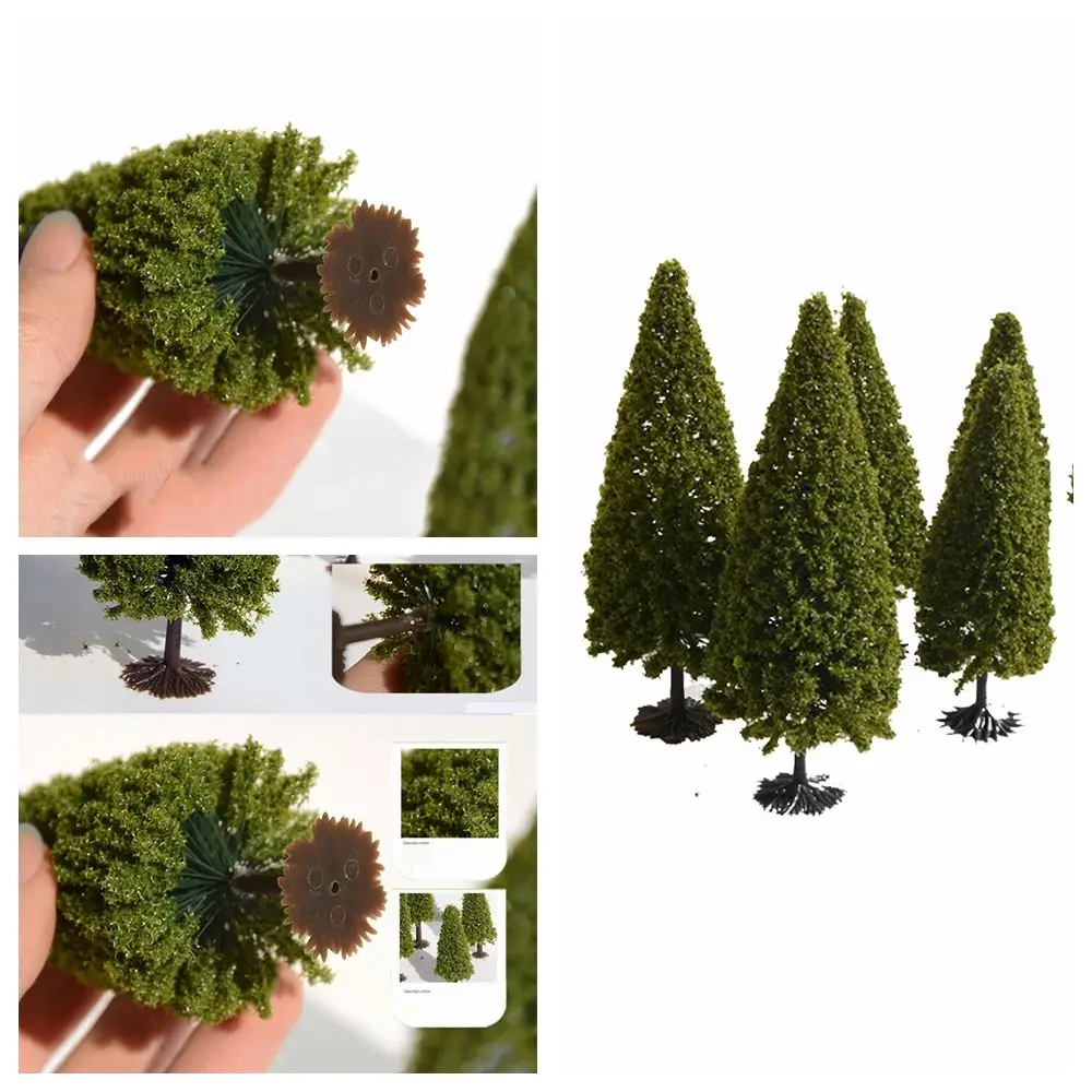10PCS Micro Landscape Building Model DIY Sand Table Materia Pine Tree Model Tower Pine Christmas Tree Greening Landscape