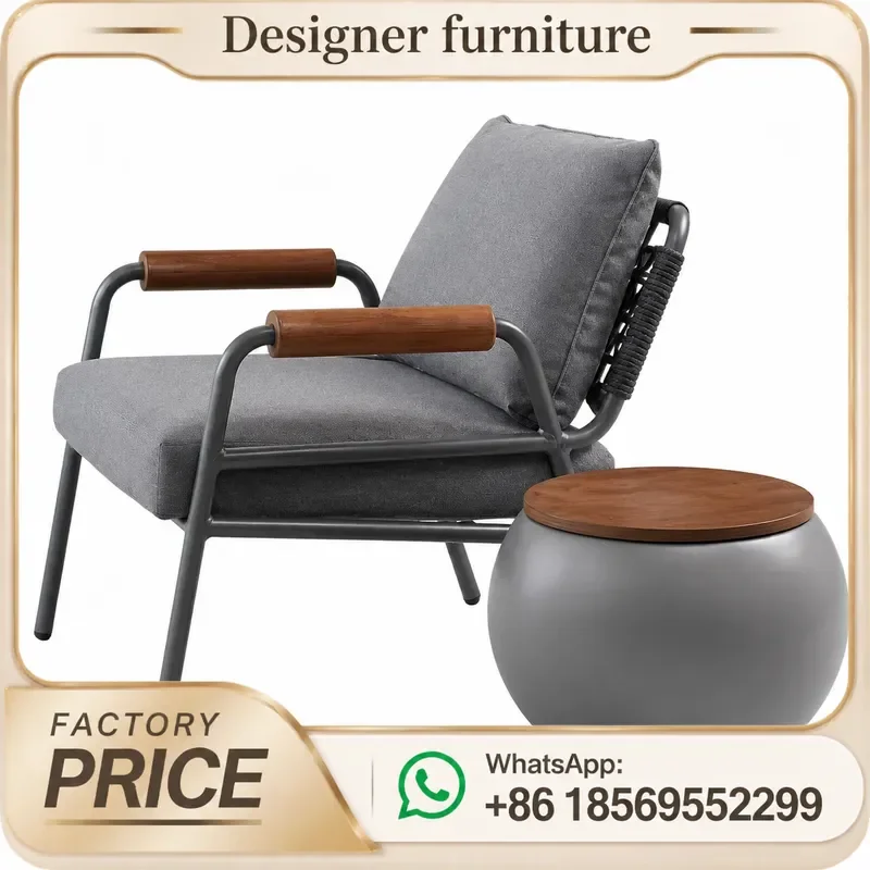 Outdoor Rope Weaving Sofa Set Aluminum Alloy Waterproof Patio Garden Balcony Furniture For Resort Hotel Leisure Coffee Table