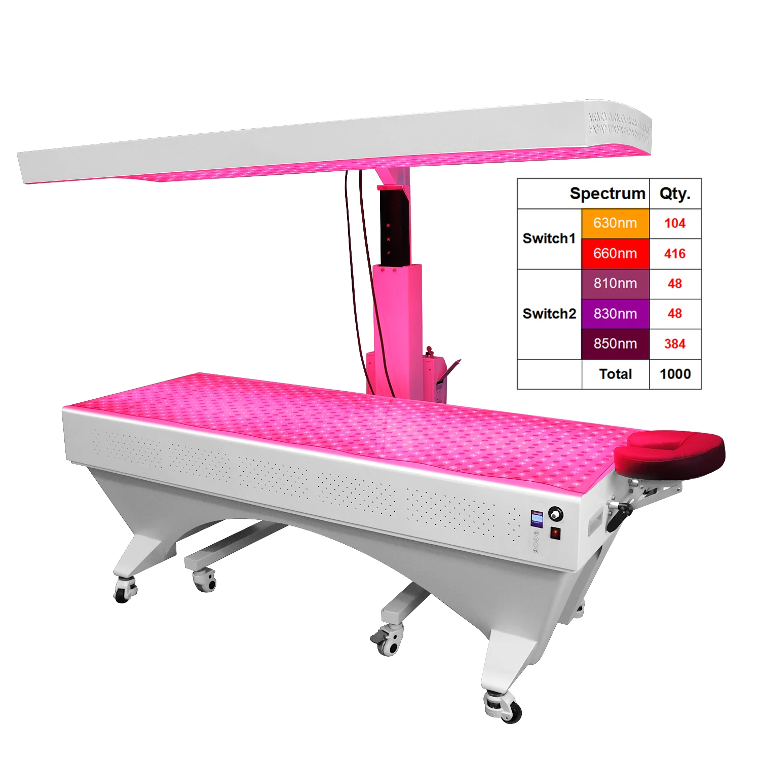 Commercial Use Led Red Light Therapy Timer Dimmable 630 660nm 810 830nm 850nm infrared therapy LED Light Therapy bed