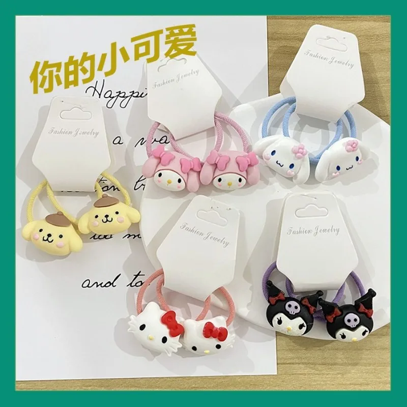

Sanrio Hello Kitty My Melody Cartoon Cute Hair Loop Ins Girl Heart High Appearance Creative Fashion Personalized Head Rope