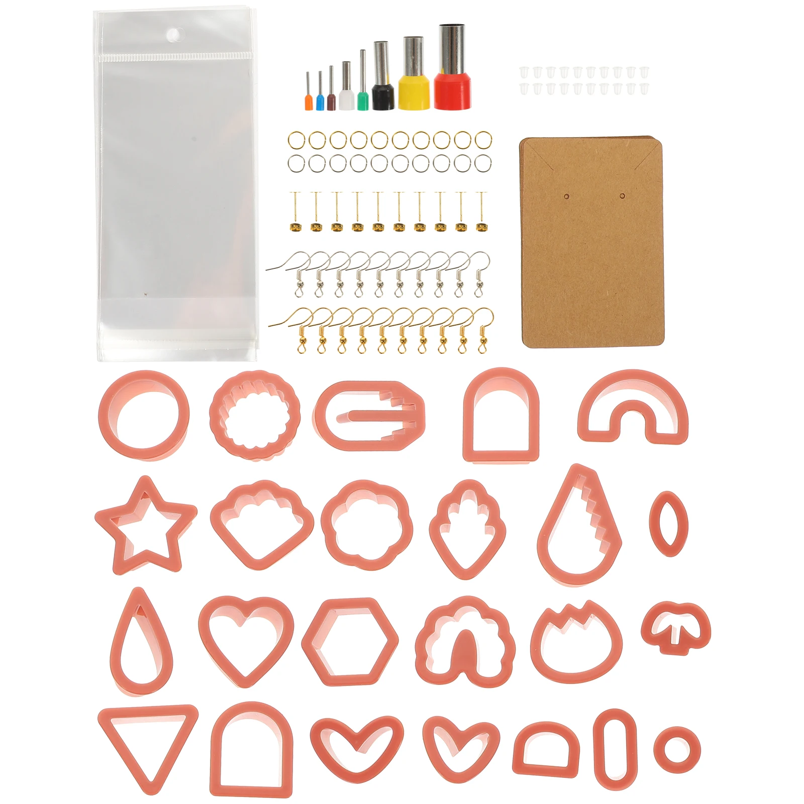 

Cutter Plastic Slicer DIY Cutting Tools Polymer Craft Red Earring Clay Cutters Unique Shapes Jewelry Making Polymer Clay Mold