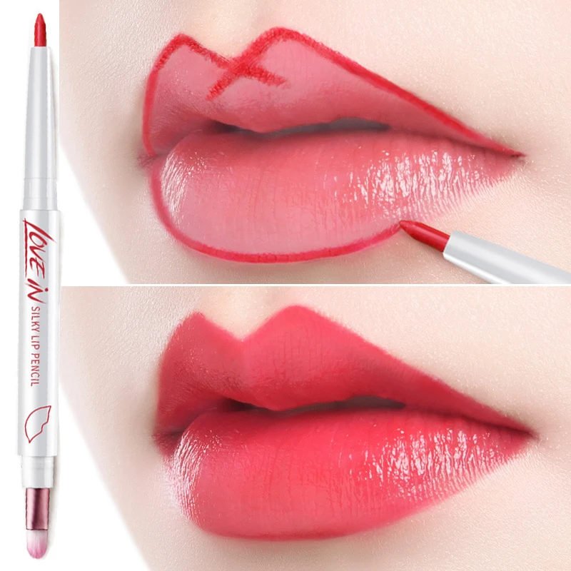 Feuchtigkeitsspendende Lippenstifte langlebig Automatische Dreh Lip Liner Make-Up Lipliner Wasserdicht Lippen Bleistift Schönheit Kosmetische Werkzeug