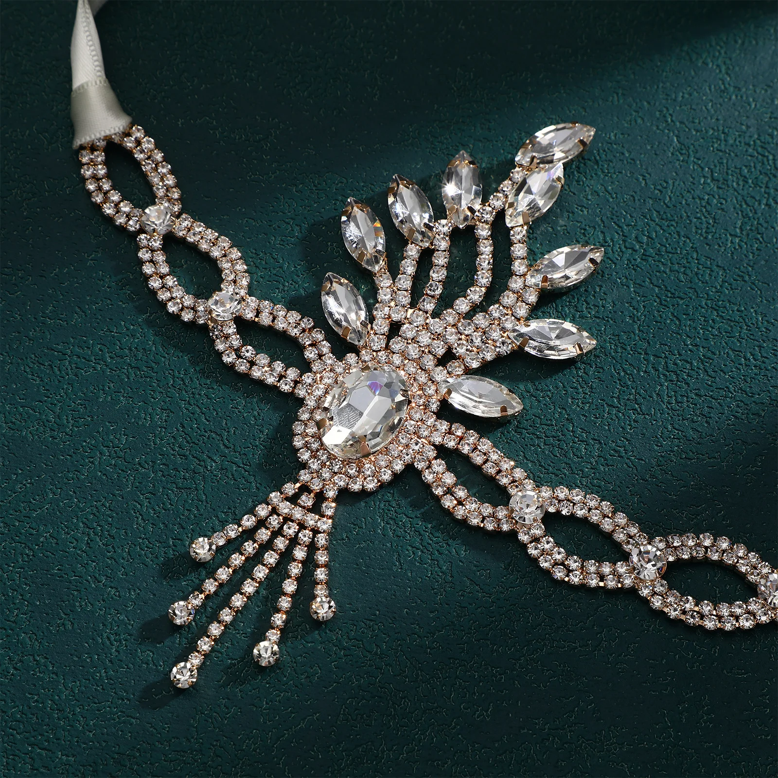 

Свадебная повязка на голову с золотыми кристаллами, свадебный головной убор, элегантная лента, корона, аксессуары для волос для невесты, свадебные ленты для волос