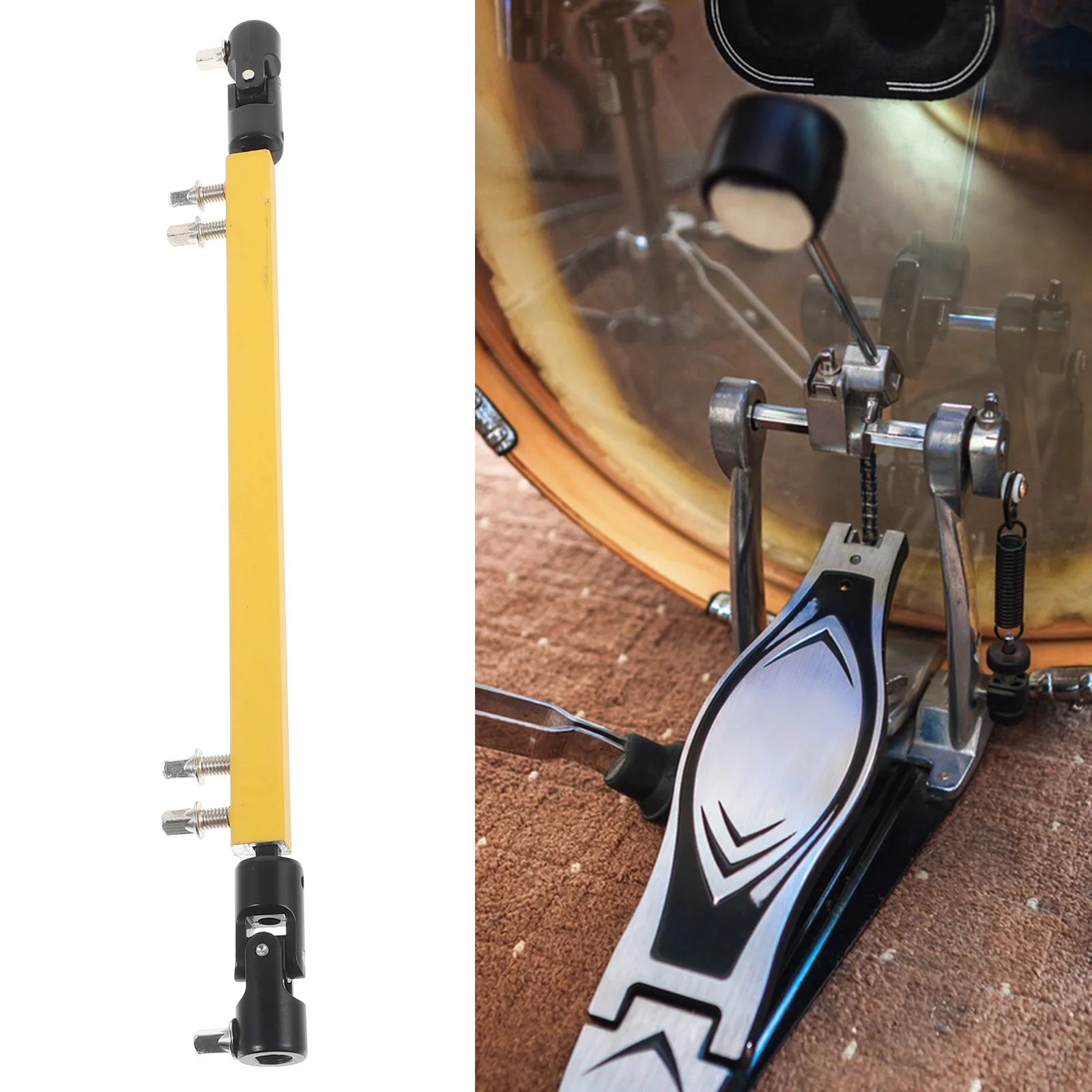 

Connecting Rod Metal Link Bar For Pedal Replacement Durable Rust-Resistant Kit Pedal Linkage Drum Set Supply