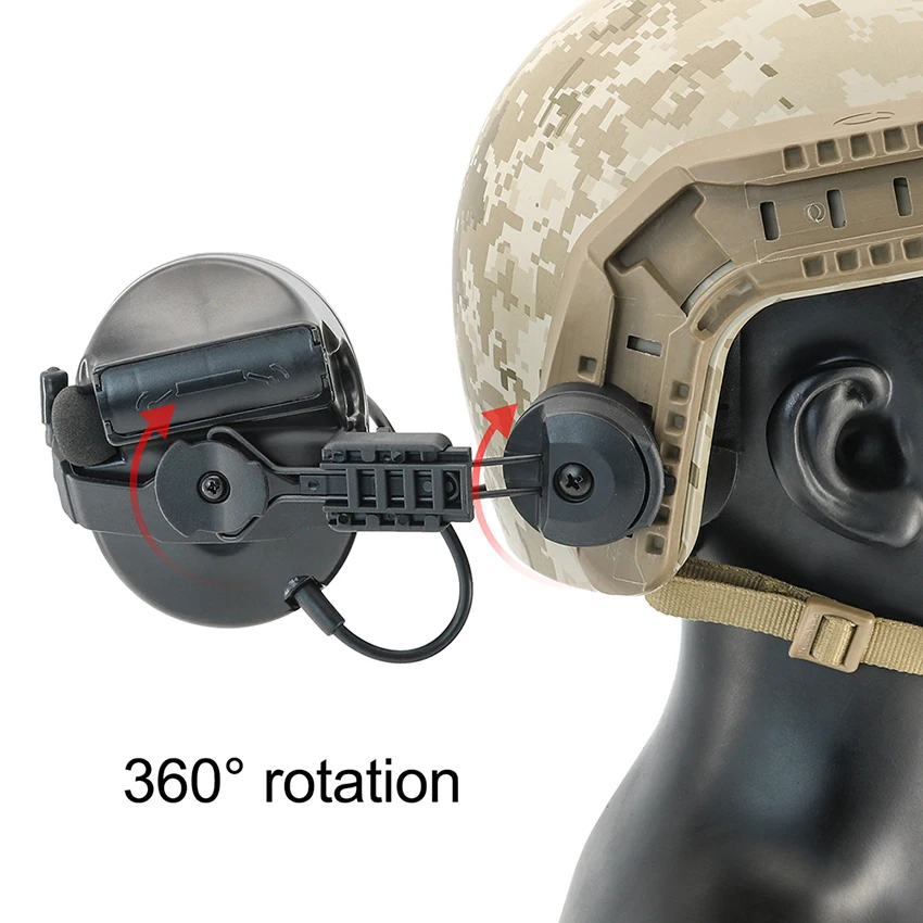TS TAC-SKY COMTA الاتصالات التكتيكية C2 سماعة الصيد في الهواء الطلق مسدس هواء الرياضة خوذة جبل نسخة اطلاق النار سماعة #4