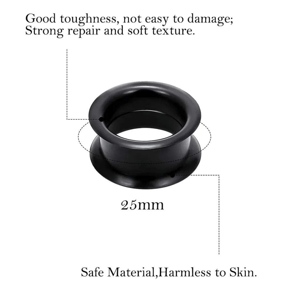 3-48MM Thick Silicone Gauges for Ear Bioflex Plugs Gauges Tunnel Expanders Stretcher Double Flared Flesh Piercings Body Jewelry