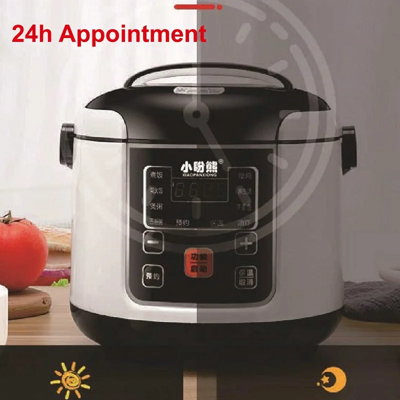 12V/24V Car Rice Cooker Multi-function Cooker Food Warmers Outdoor Reservation Electric Cooker Steamer With Cigarette Lighter 2L