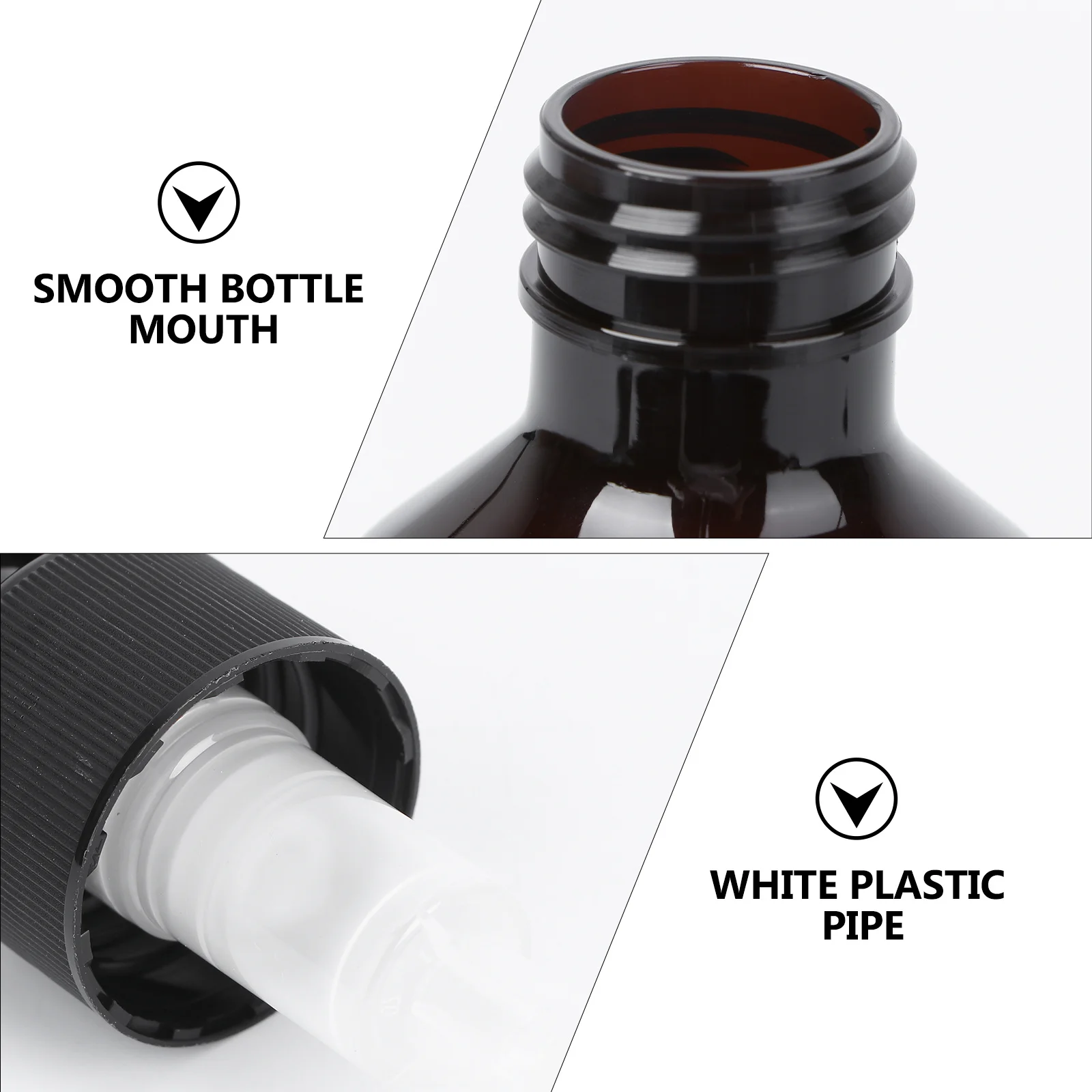 

4pcs 300Ml Emulsion Bottle Refillable Press Pump Empty Pe Subpackaging Travel Container For Lotion Cream
