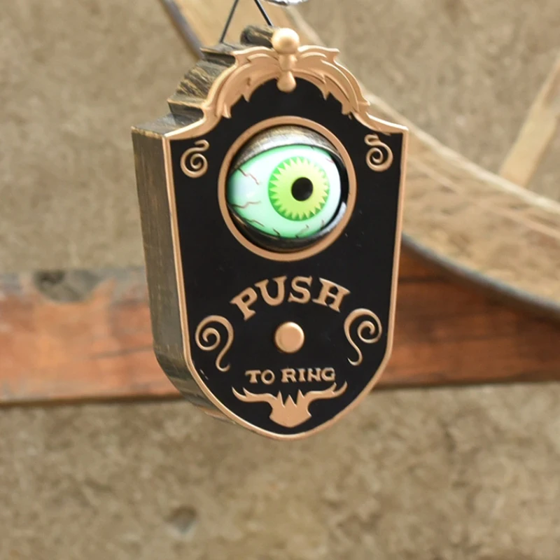 Halloween Decoration One-eyed Doorbell Horror Props Ghost\'s Day Glowing Home Hanging Electric Luminous Sounding Eyeball Doorbell