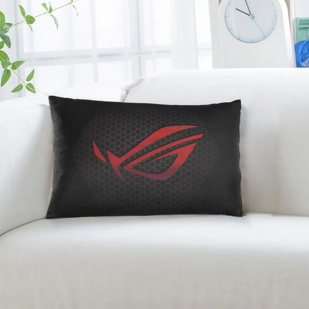 Asus Rog Future Hexagon Rectangle Pillowcase Cushion Cover Decorative Bedroom Bed Home Comfort Throw Pillow
