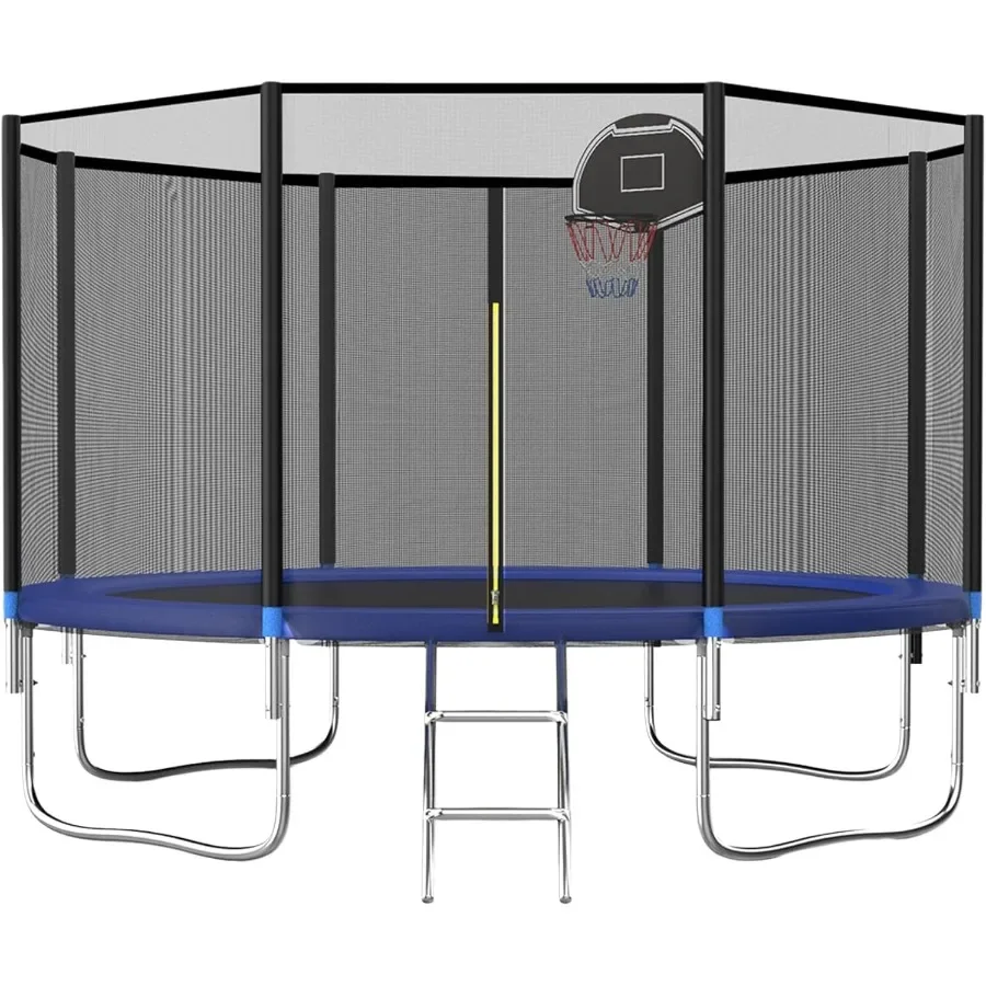 ترامبولين خارجي 14FT 12FT 10FT 8FT للبالغين مع شبكة أمان بسعة وزن عالية 3001000LBS مثالية للظهر #1