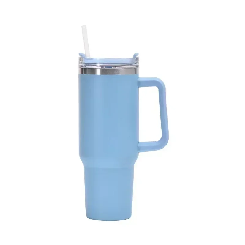 Outdoors 40oz Stainless Steel Water Bottle Car Coffee with Handle Lid Straw Mug Personalized Tumbler Vacuum Thermos Cup