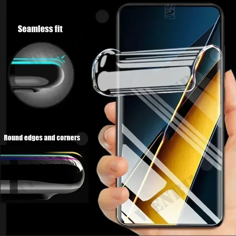 5 Pcs Hydrogel Film For Xiaomi Redmi Note 13 12 11 Pro Plus Poco X6 X5 Pro Xiaomi 14 13T 12T 11T Pro Full Cover Screen Protector