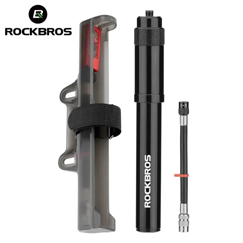 

ROCKBROS Portable Bike Air Inflator Pump, MTB Road Cycling Tire, Bicycle Pump, Aluminum Alloy, 260PSI, AV, FV, Motorcycle Ball