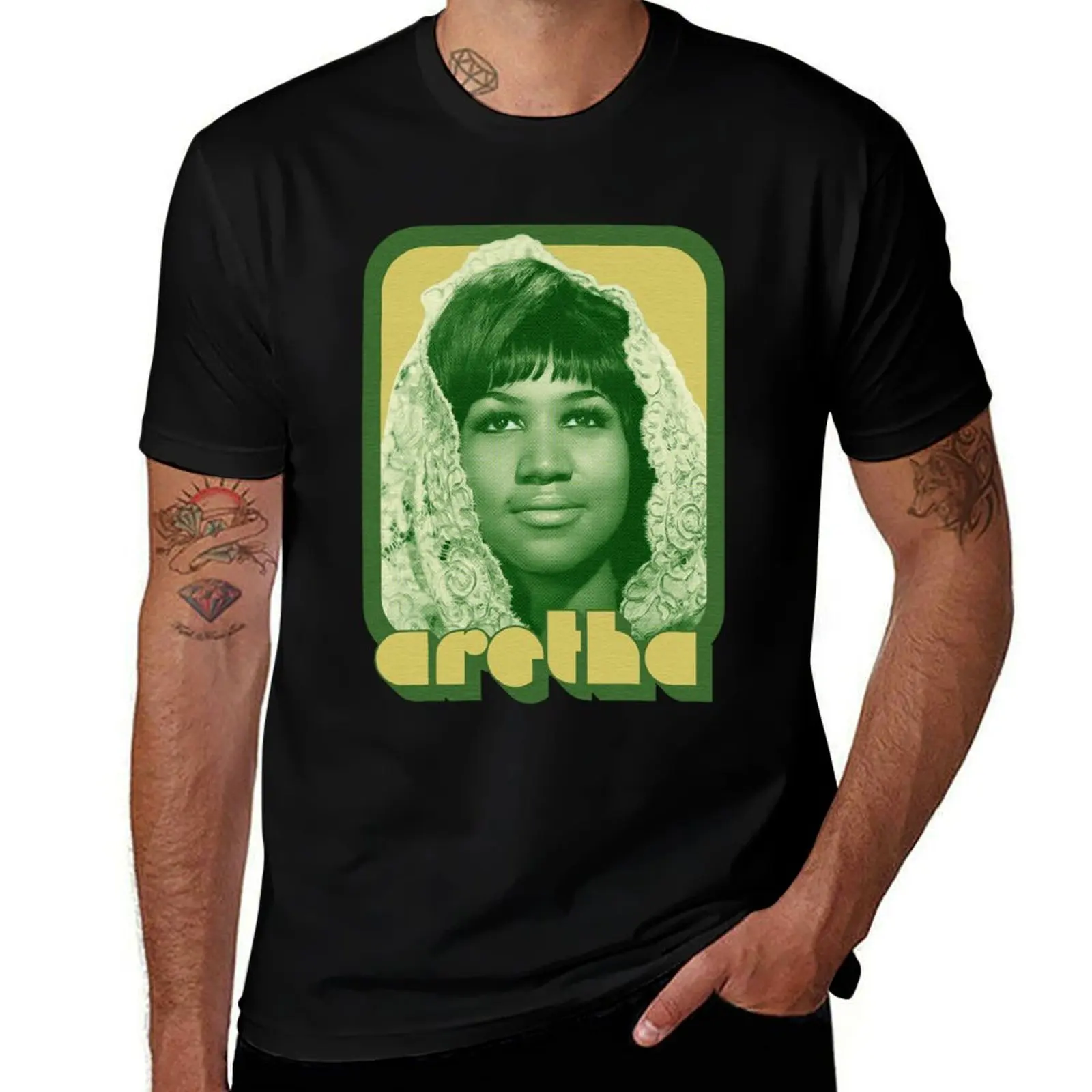 Mens My Favorite Singer Aretha Songwriter Franklin Retro Vintage T-Shirt Basic Plain Short Sleeve Crew Neck Tee T-Shirt