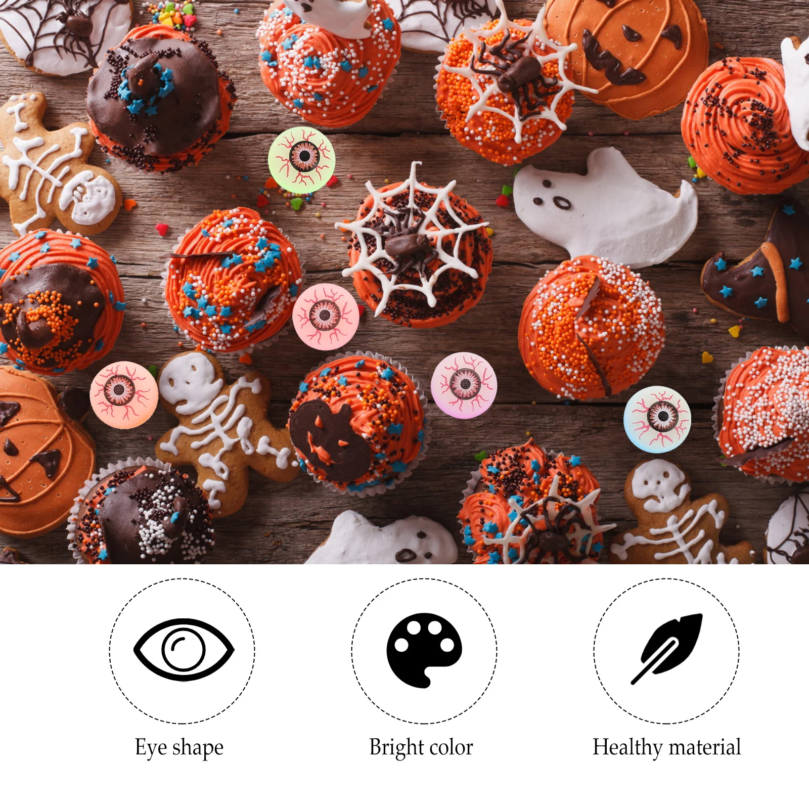 

20 Pcs Eyeball Bounce Bouncy Balls for Kids Halloween Decoration Toy Eyeballs Plastic Prop Child