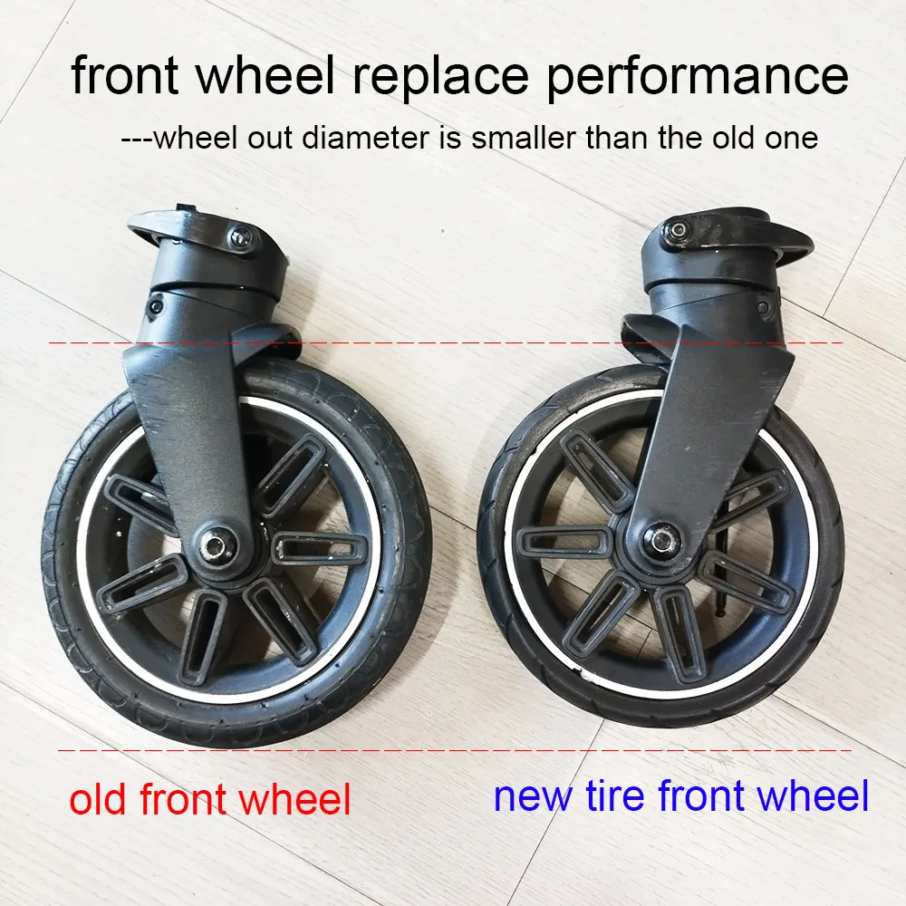 Buggy Tire Custom For Triv Front Or Rear Wheel PU Tubeless Tyre Cover With Tread DIY Compatible Baby Stroller Accessories
