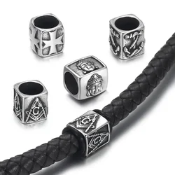 Stainless Steel Paracord Beads Fit 8mm Large Hole Sliders Bead Bracelet Jewelry Making DIY Spacer Knife Lanyard Accessories