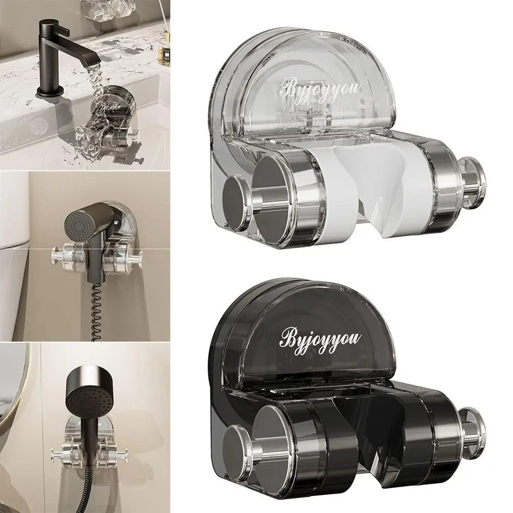 Adjustable Suction Cup Shower Rack Wall Mount Removable Shower Head Holder Easy to Install Shower Holder Bathroom