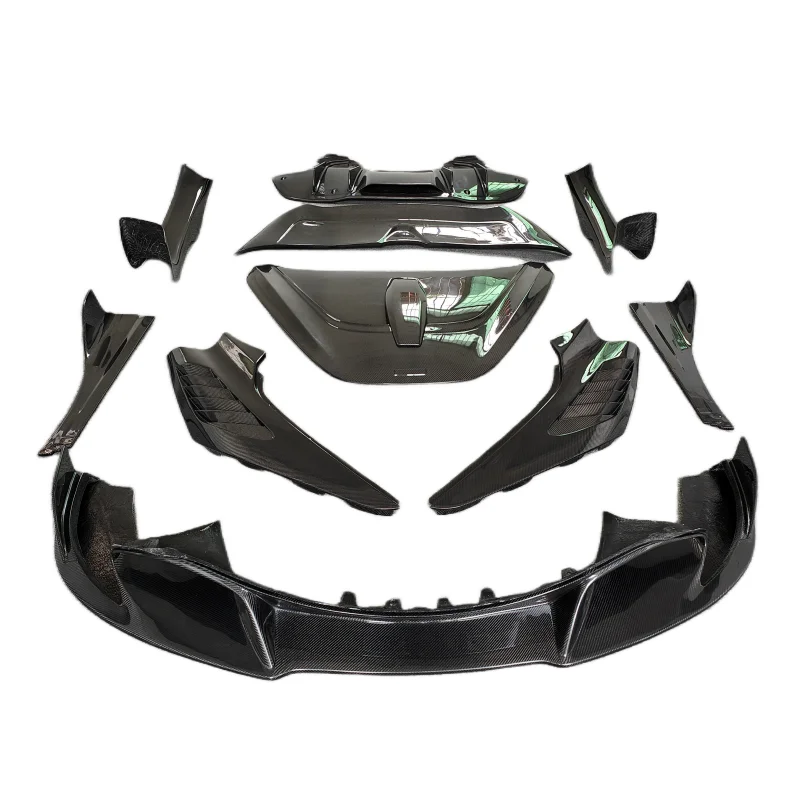 

Automotive Accessories V-style Carbon Fiber Front and Rear Diffuser Mudguard Side Skirts Hood Pedals for McLaren 720S Body Kit