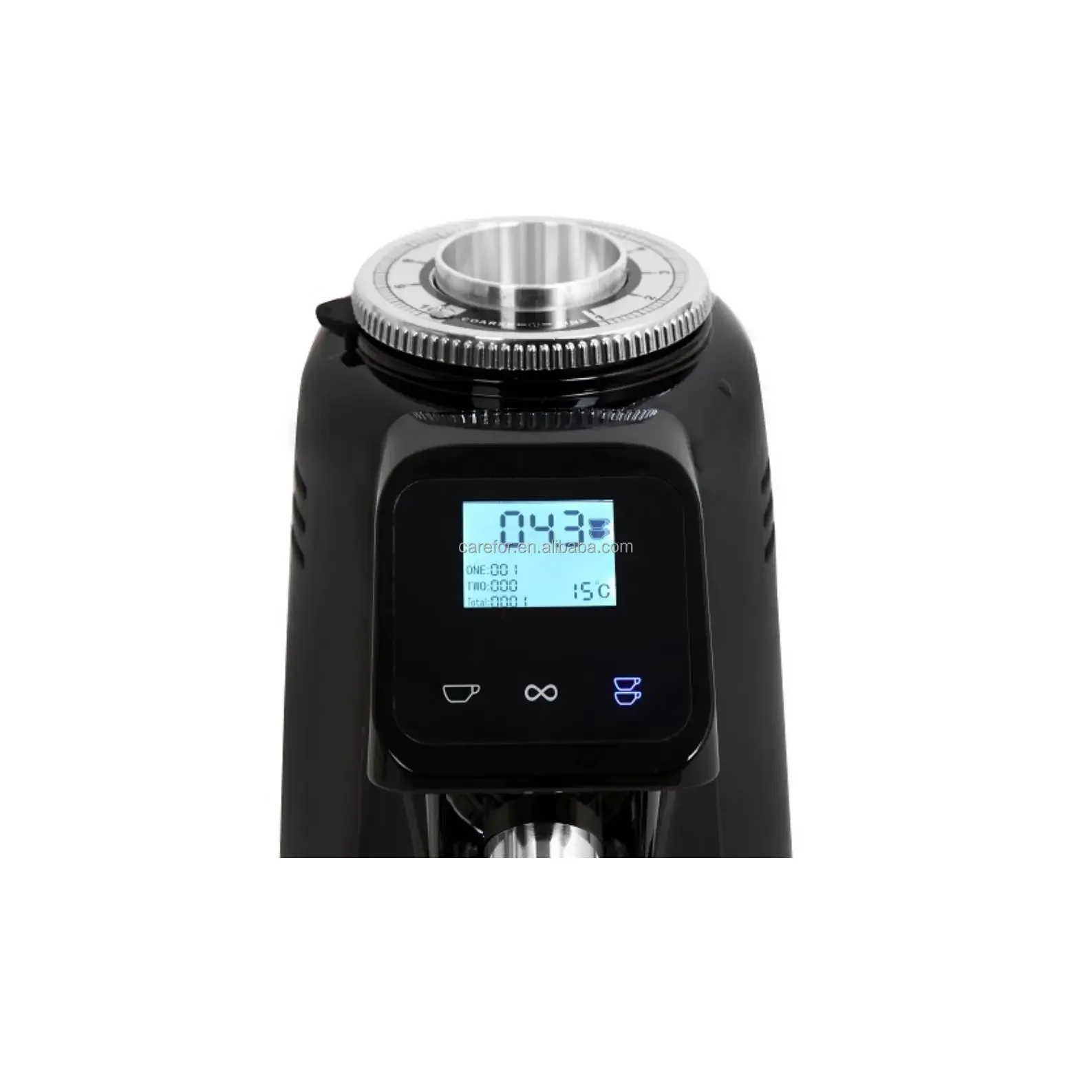 Commercial Electric Coffee Grinder Grade Touch Screen Automatic Espresso Coffee Grinder With Funnel