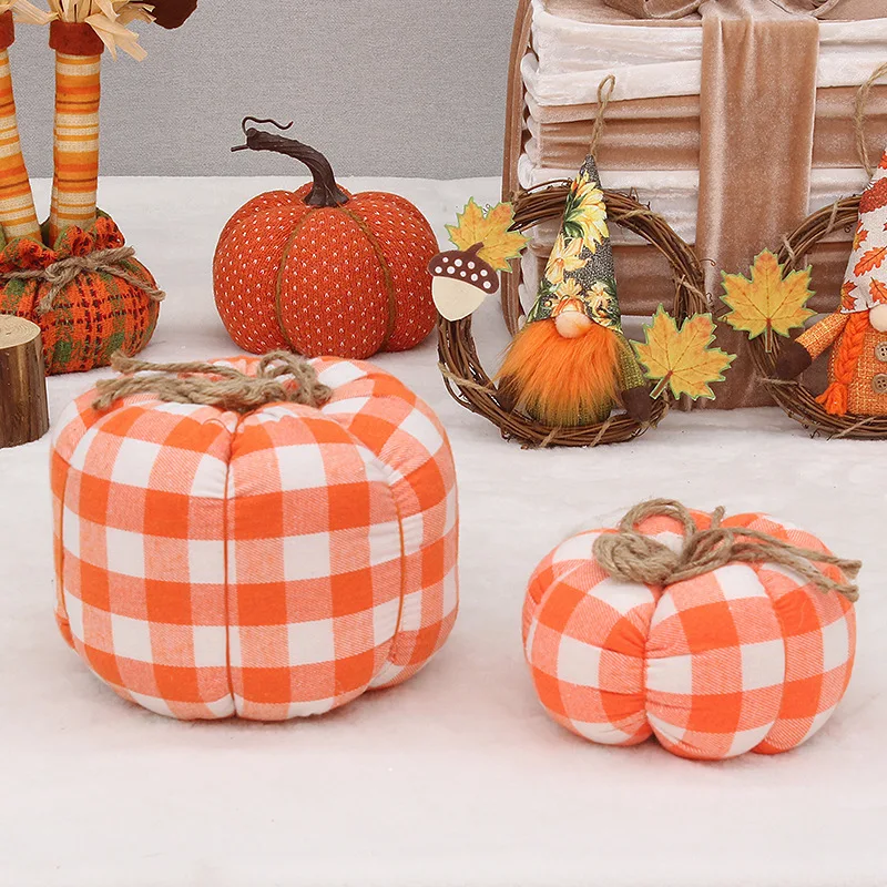 

Simulation Pumpkin Decoration Halloween Colorful Cloth Pumpkin Ghost Festival Decoration Happy Halloween Party Decor