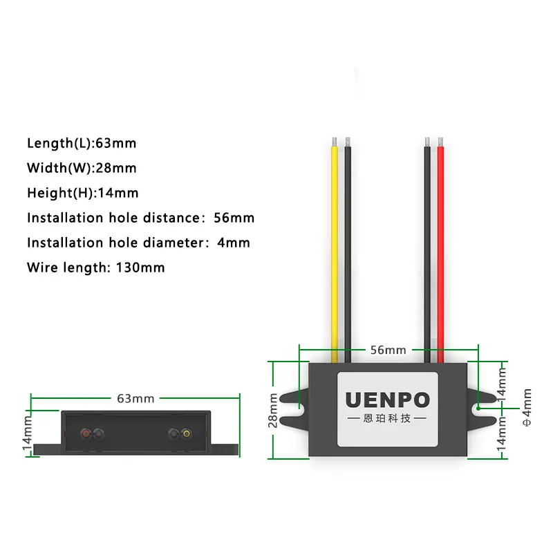 72V 36V 48V 60V 12V24V to 5V 1A 3A on-board DC power converter DC24V to 5V router switch voltage reduction module