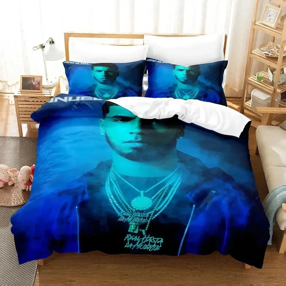 Anuel Aa Real Hasta La Muerte Bedding Set Boys Girls Twin Queen Size Duvet Cover Pillowcase Bed Boys Adult Home Textileextile