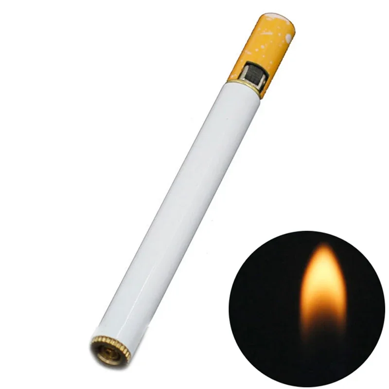 Creative Cigarette Shape Lighters Mini Torch Butane Jet Gas Lighter Smoking Accessories for Friends (Without Gas)