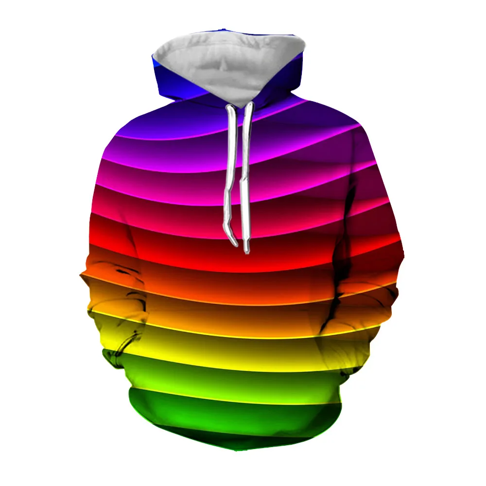 

Jumeast 3D Lines Striped Printed Swirl Graphic Men Hoodies Streetwear Abstract Kangaroo Pocket Hoody Long Sleeve Top Clothing