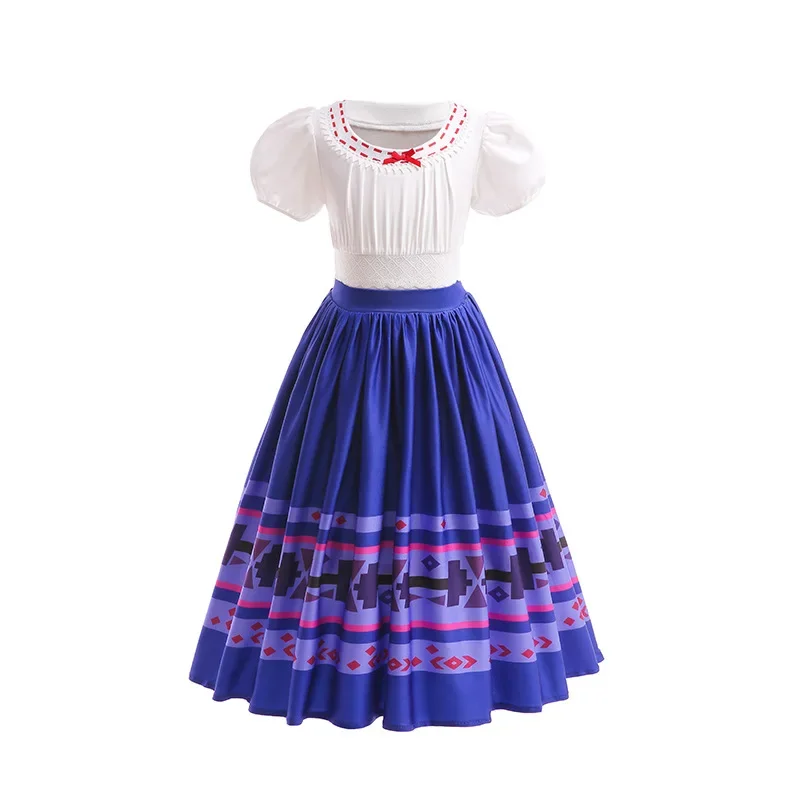 Vestito da ballo fantasia con fascino per ragazze Vestito da principessa Louisa Party Cosplay Abiti da tutu per bambini Festa di compleanno per bambini