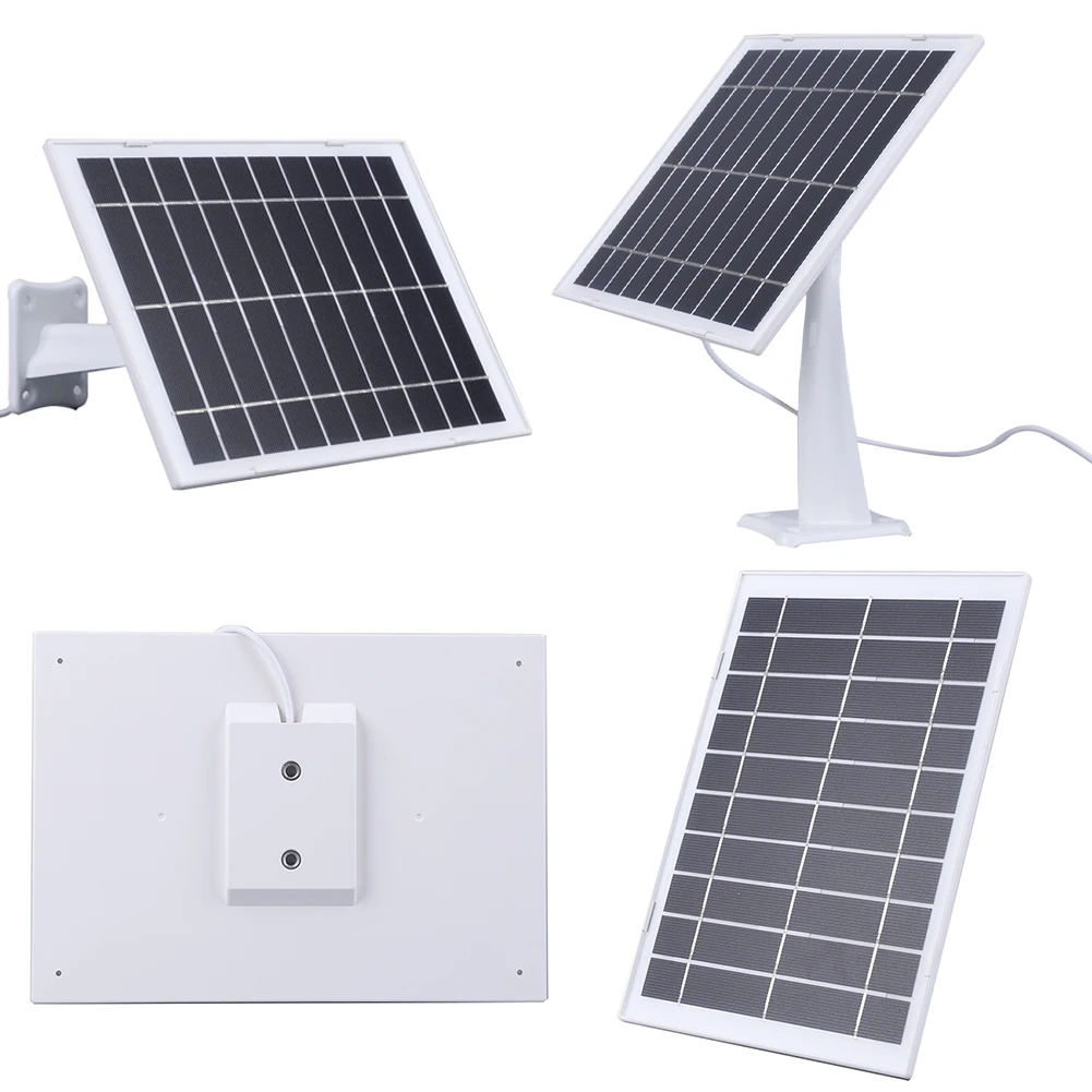 10W 5V กล้องรักษาความปลอดภัยแผงพลังงานแสงอาทิตย์กลางแจ้งโซล่าเซลล์ Charger Monocrystalline Silicon แผงพลังงานแสงอาทิตย์สําหรับ Camping Hiking