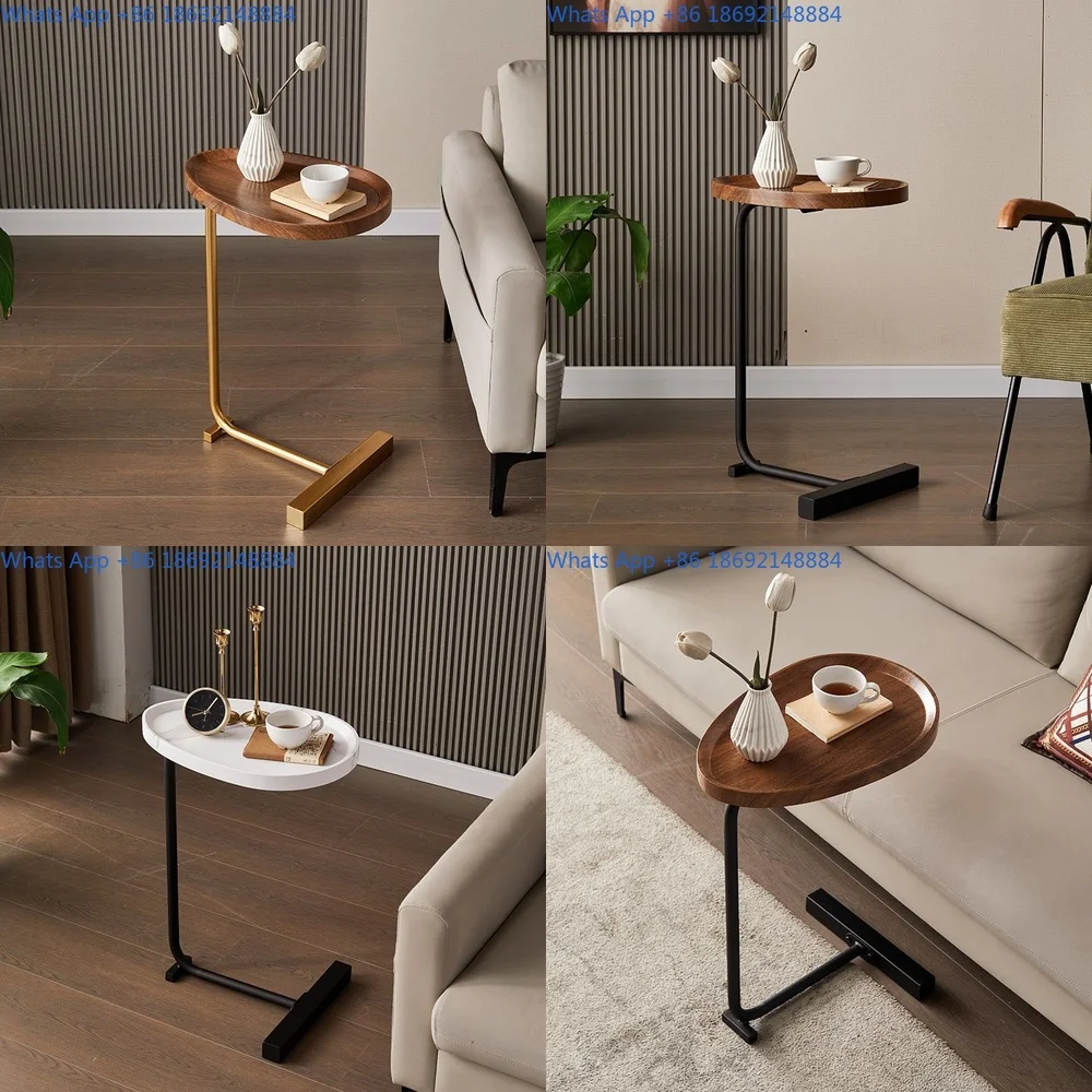 

Minimalist corner table for living room home hotel guesthouse bedside movable small apartment side table luxury style