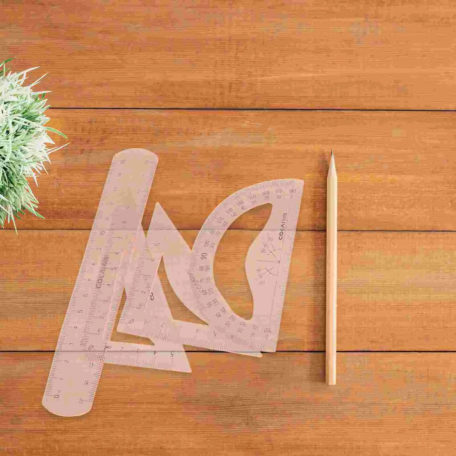 School Engineering Soft Ruler Messlineale Set Geometrie Arbeitsbuch Rosa Präziser Winkelmesser Kind