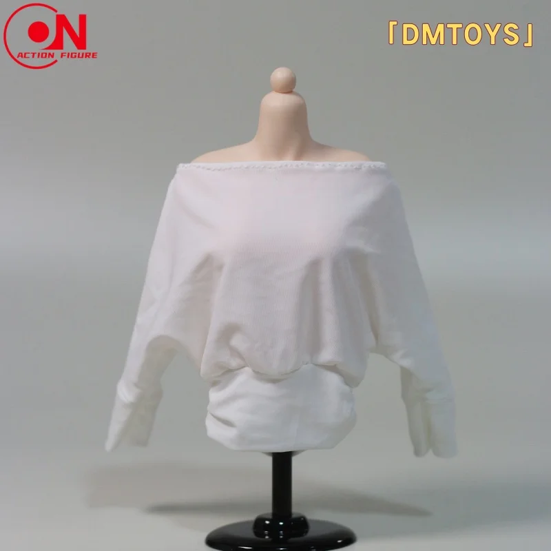 DMTOYS DF095 1/6 Scale Female Batwing Sleeve Boat Neck Dress Skirt Clothes Model Fit 12inch Action Figure Dolls